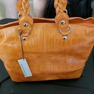 Roberta Gandolfi Orange Leather Handbag